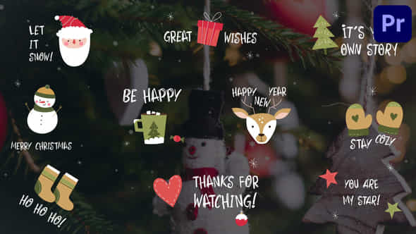 Christmas Icon Titles - VideoHive 41998441