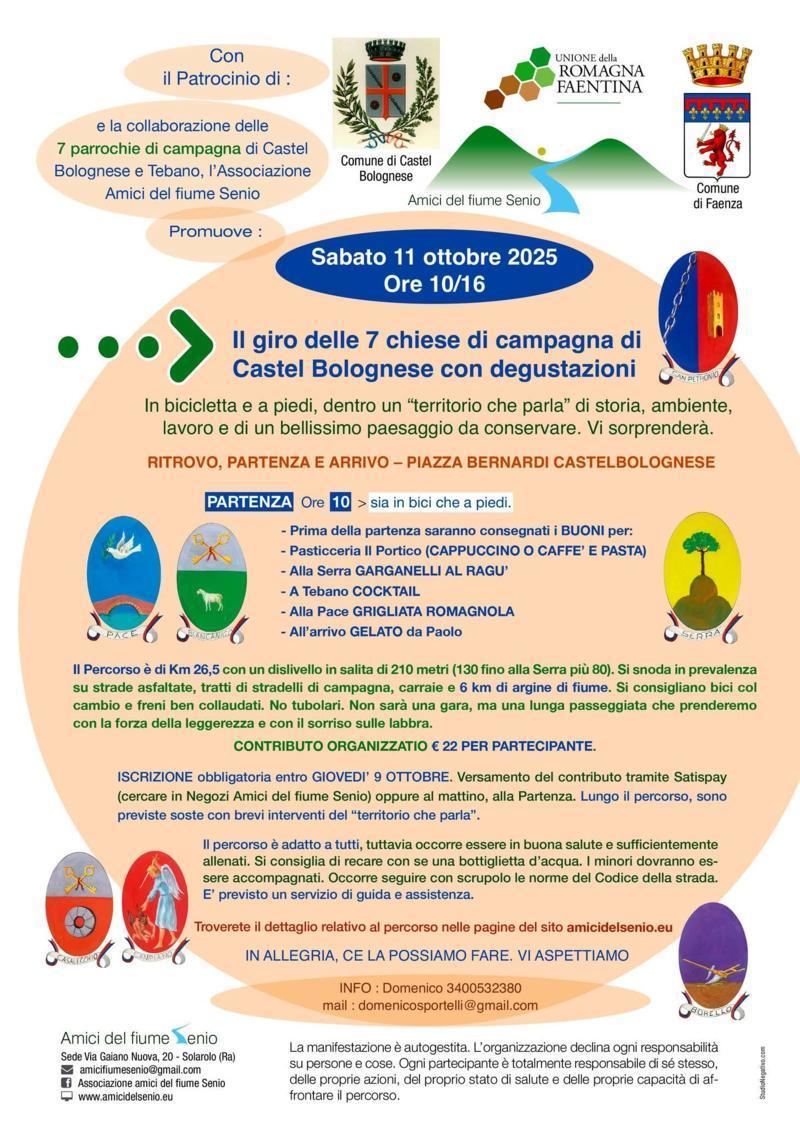 L’11 ottobre torna il “Giro delle 7 Chiese di Campagna” con degustazioni