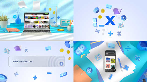 Finance 3D Logo And Website Promo - VideoHive 58583462