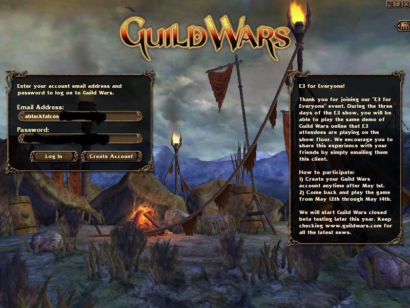 guild wars 2 login