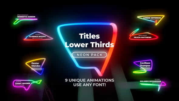 Neon Light Titles 6 - VideoHive 26317687