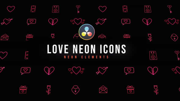 Love Neon Icons - VideoHive 47400085