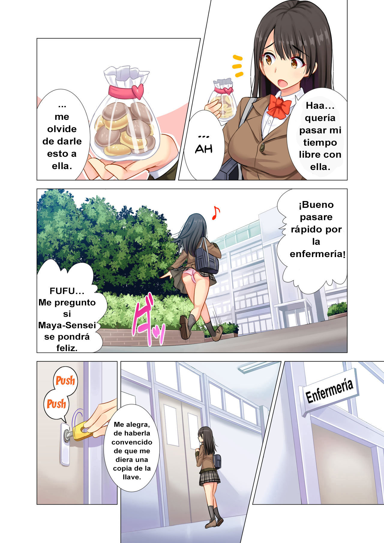 [Maguro Coffee (Aburi Salmon Maru)] Taiiku Kyoushi ni Kegasareta Yuri no Hanazono [Spanish]