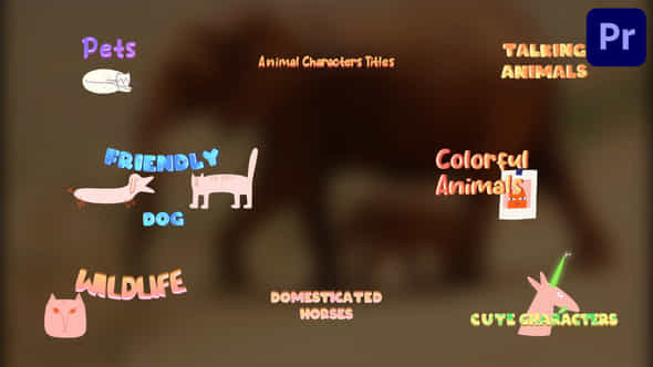 Animal Characters Titles For Premiere Pro - VideoHive 51932295