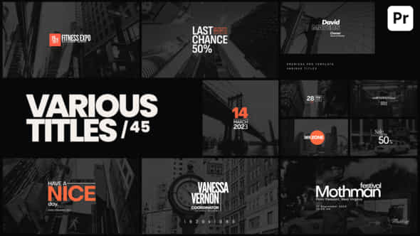 Various Titles 45 - VideoHive 51277109