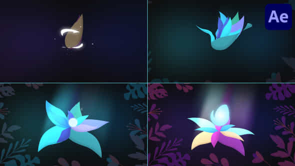 Magic Flower Logo For After Effects - VideoHive 52976715