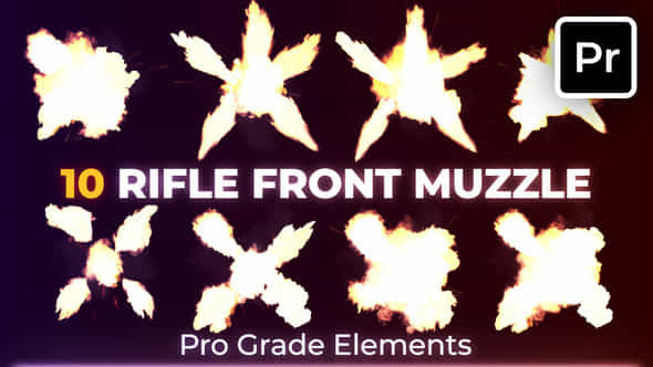 Front Muzzle Flashes - VideoHive 46332145