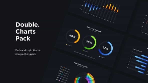 Double - Infographics Charts Pack - VideoHive 32667091