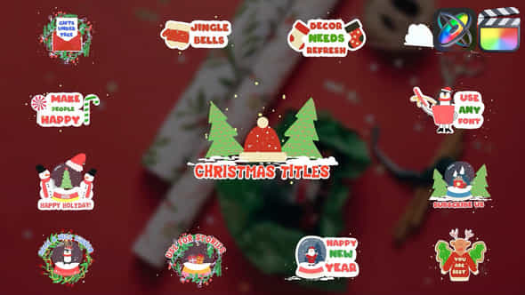 Christmas Stuff Titles For Fcpx - VideoHive 49496466