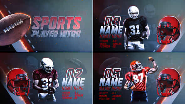 American Football Player Intro - VideoHive 48999372