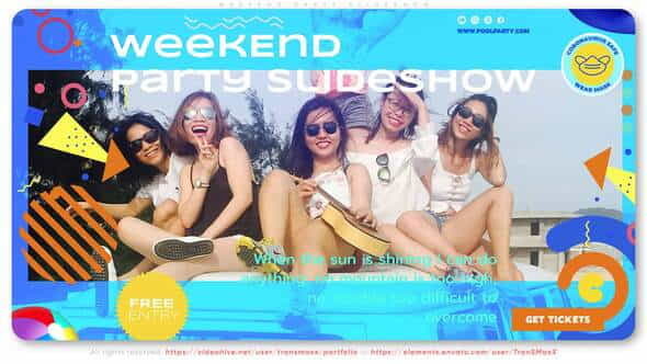 Weekend Party Slideshow - VideoHive 33173682