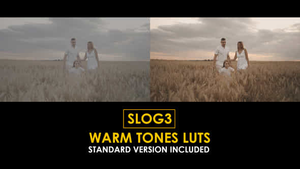 Slog3 Warm Tones And Standard Color Luts - VideoHive 51105388