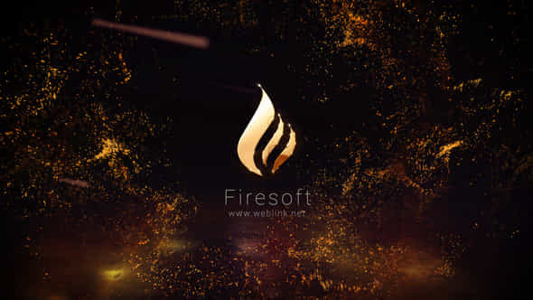 Gold Particles Logo - VideoHive 45348818