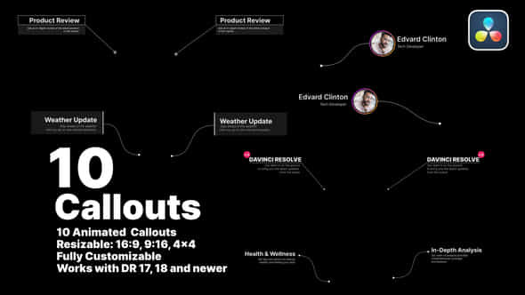 Davinci Resolve Callouts - VideoHive 45566078