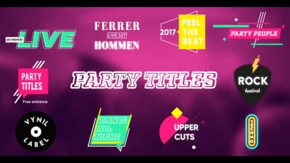 Party Titles (With Slideshow) - VideoHive 18013833