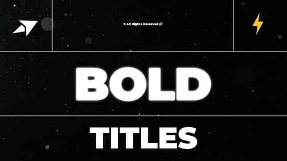 Bold Titles - VideoHive 46885793
