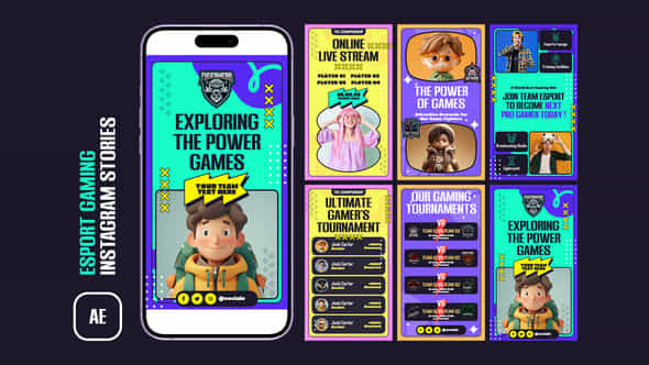 Esport Gaming Instagram Stories - VideoHive 51753554
