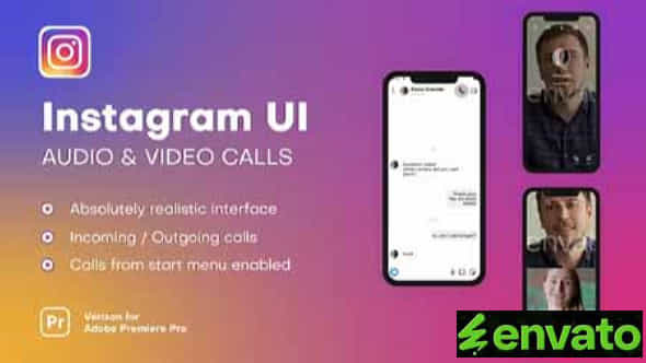 Instagram Ui Audio Video Calls Premiere Pro - VideoHive 38701299