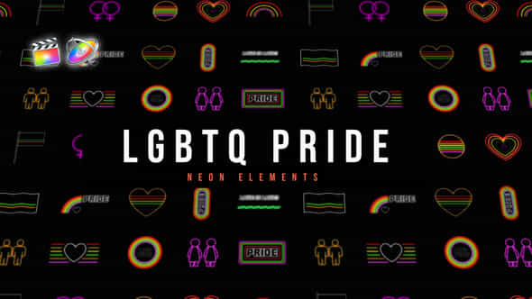 Lgbtq Pride Neon Elements - VideoHive 52617489