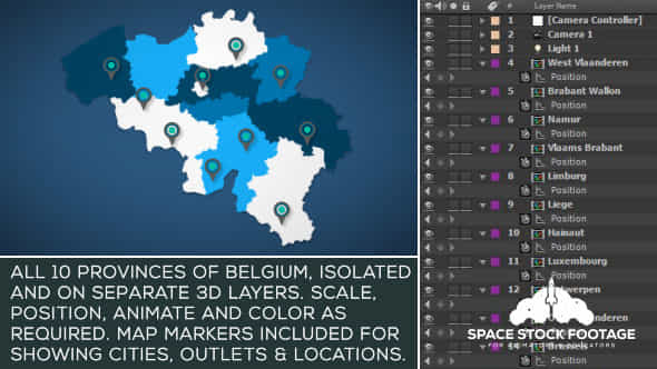 Belgium Map Kit - VideoHive 18404362