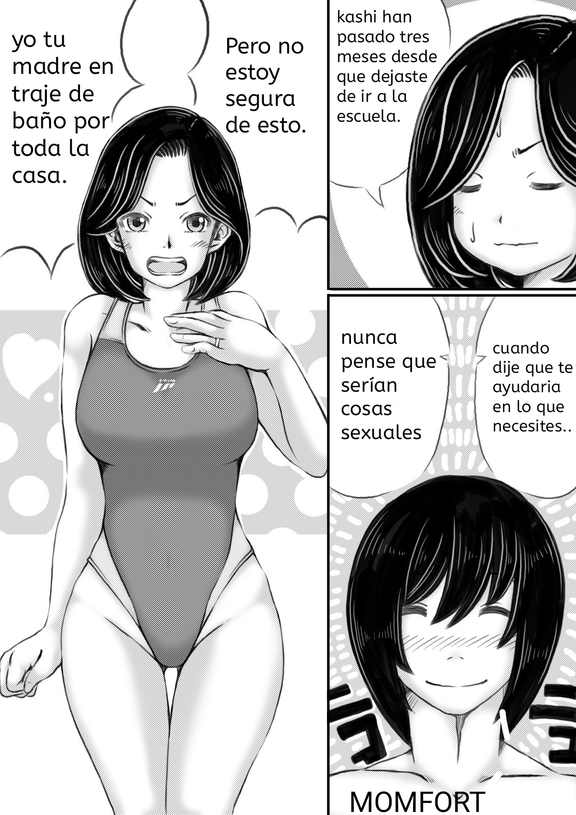 [Kirin Planet (Mankai Beesuke)] Haha to Futokou Musuko  Mother and dropout son [Spanish] [MOMFORT]