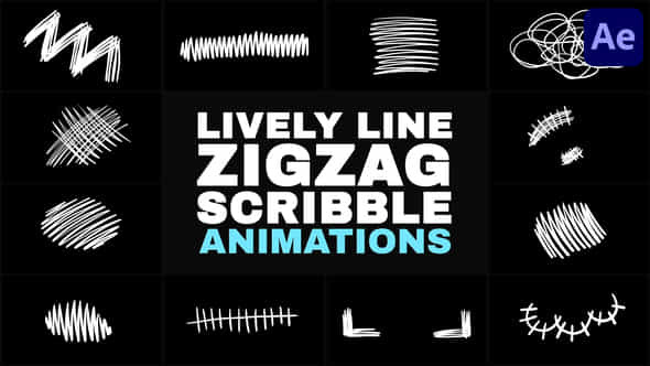 Lively Line Zigzag Scribble Animations After Effects - VideoHive 53709965