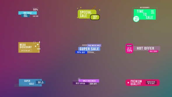 Colorful Sale Titles Mogrt - VideoHive 51836774