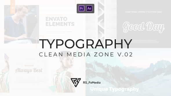 Typography Slide - Clean Media - VideoHive 33415636