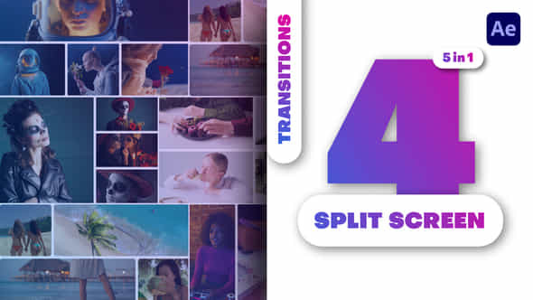 Multiscreen Transitions 4 Split Screen Vol 03 - VideoHive 50520033