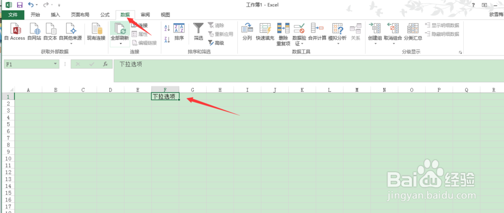 Excel 2010中如何设置单元格下拉选项