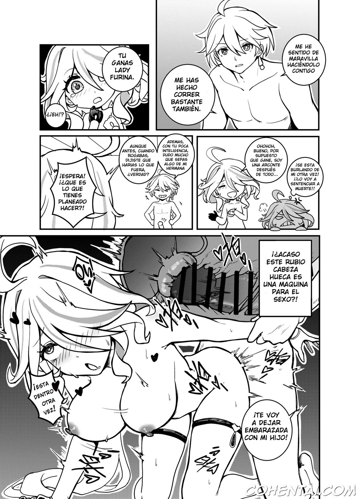 Stupid Furina (Genshin Impact) xxx comics manga porno doujin hentai español sexo 