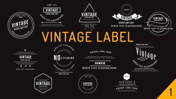 Vintage Label Pack - VideoHive 36126073