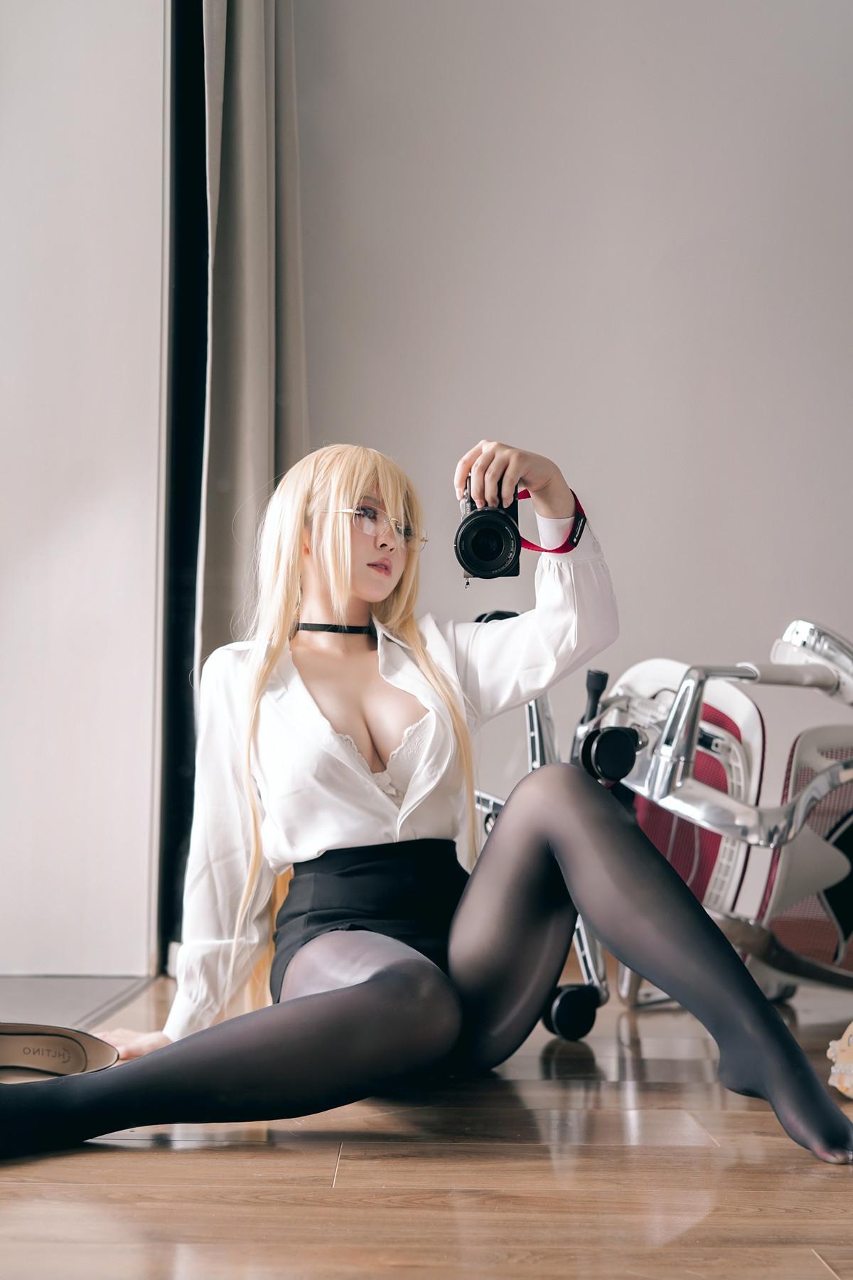 Cosplay 半半子Banbanko 碧蓝航线 怨仇OL(54)