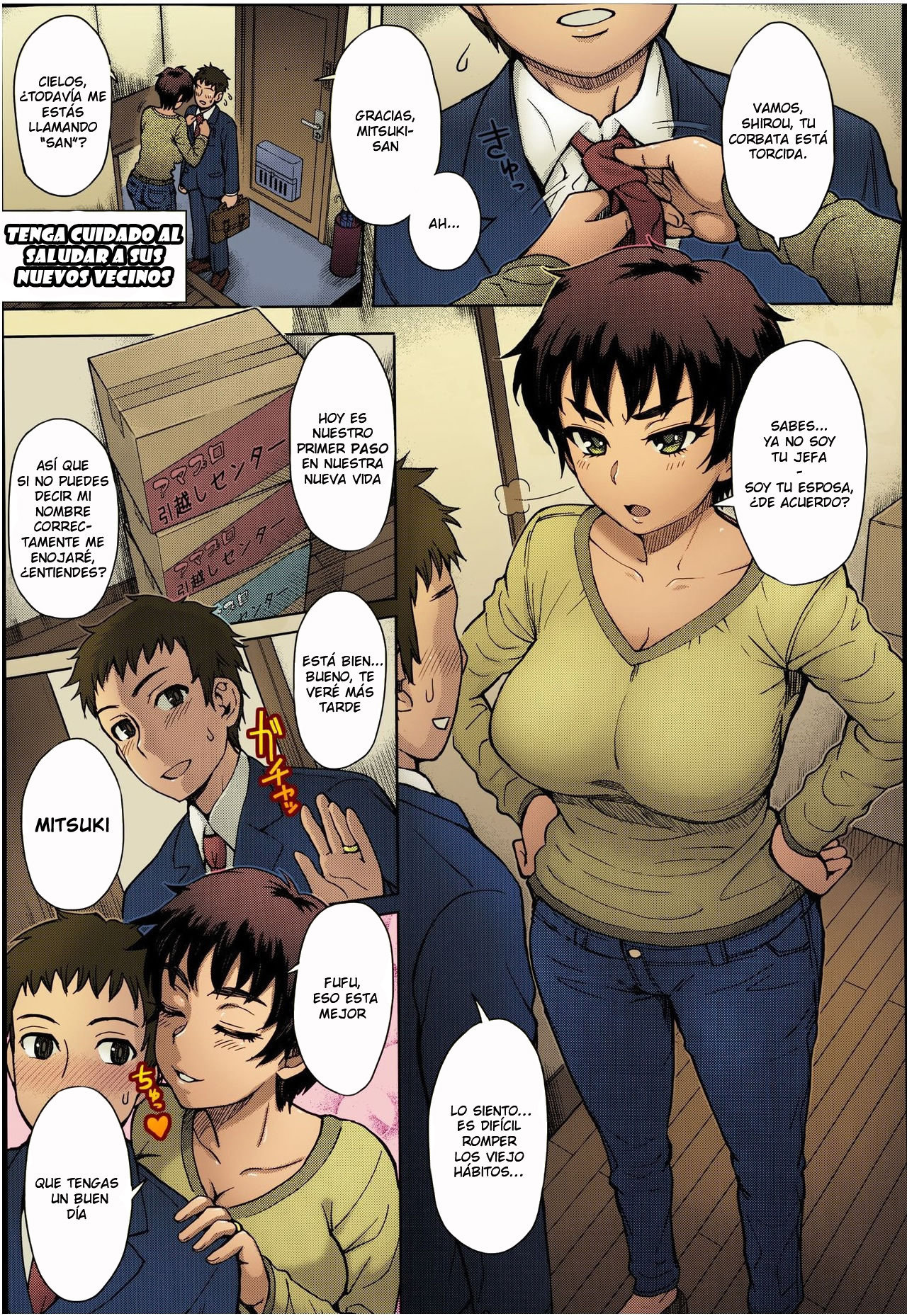 [Itou Eight] Hikkoshi no Aisatsu wa Shinchou ni...  Tenga Cuidado Al Saludar A Sus Nuevos Vecinos (COMIC Anthurium 016 2014-08) [Spanish] [Colorized]