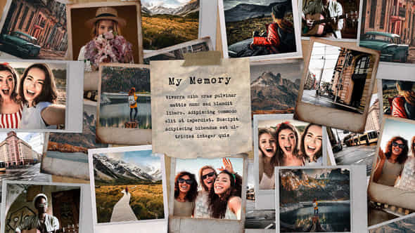 Polaroid Scrapbook Video Collage Template - VideoHive 50349628