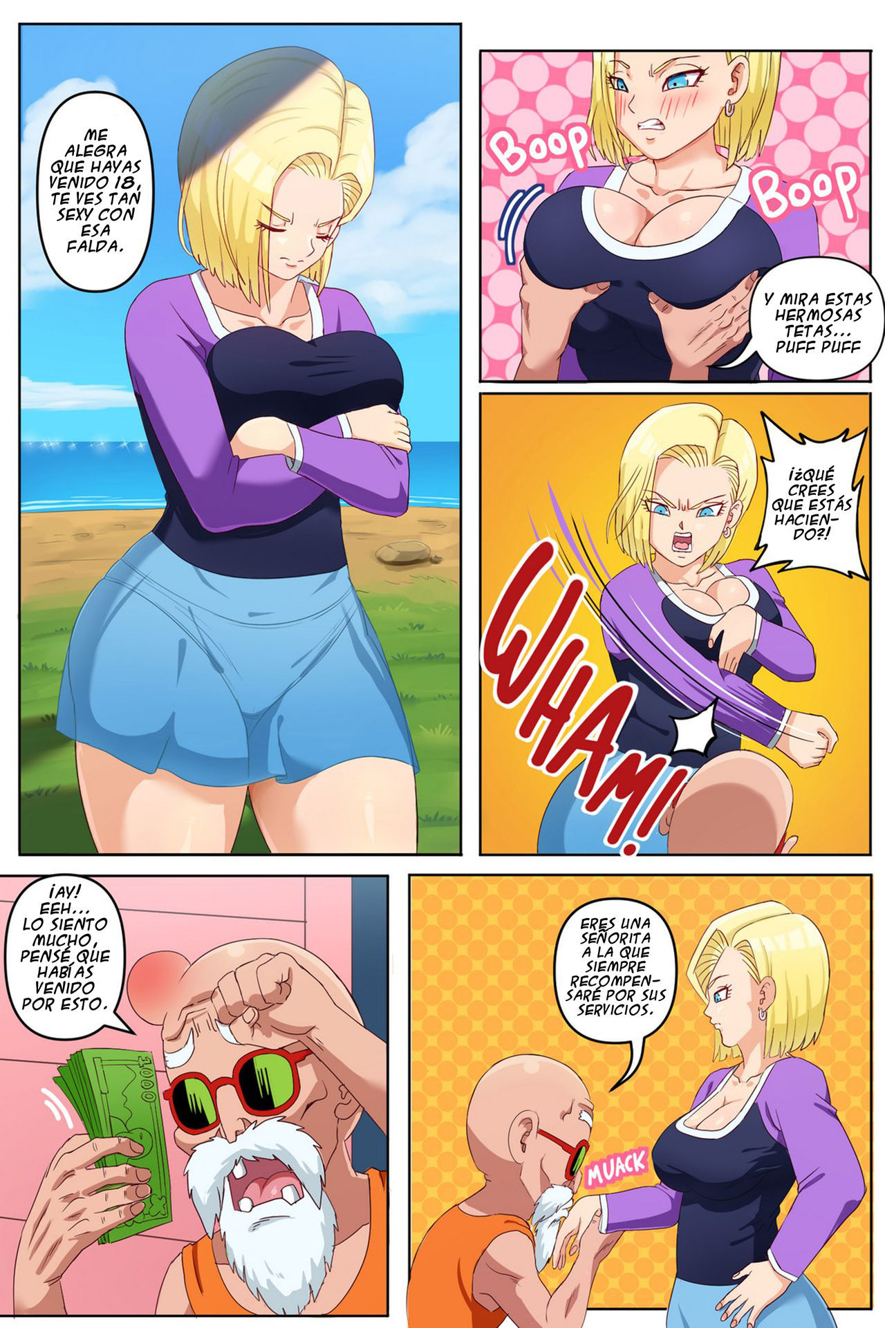[Pink Pawg] Android 18 NTR Ep.1 & 2 (Dragon Ball Super) [Spanish] [Rin_Breaker]