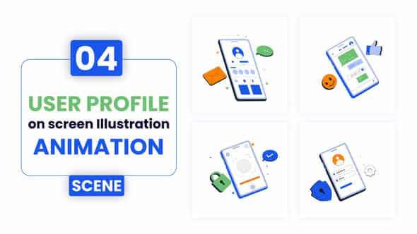 User Profile On Screen Illustration Animation - VideoHive 52581920