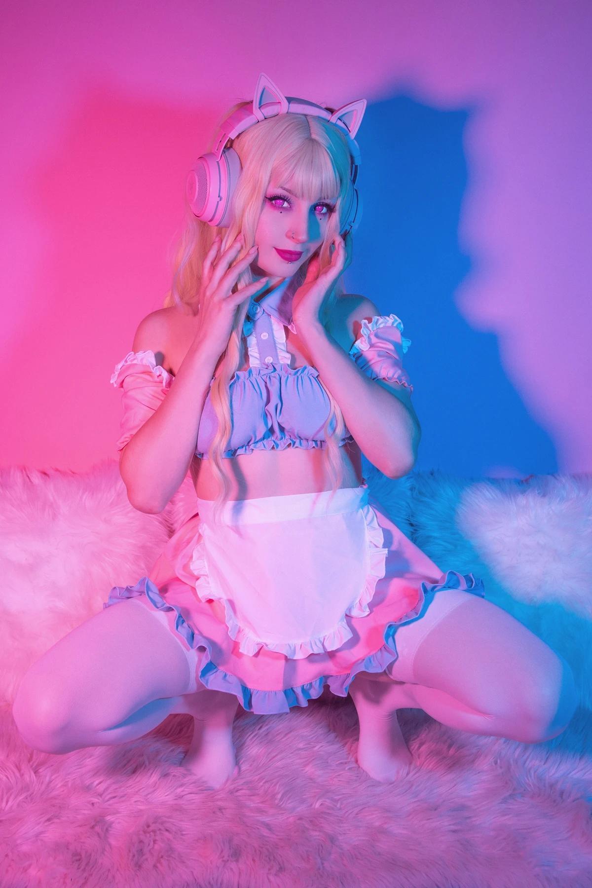 Cosplay Shiro Kitsune – 粉红女仆 Pink Maid(2)