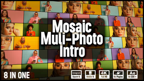 Mosaic Multi-Photo Intro - VideoHive 40655053