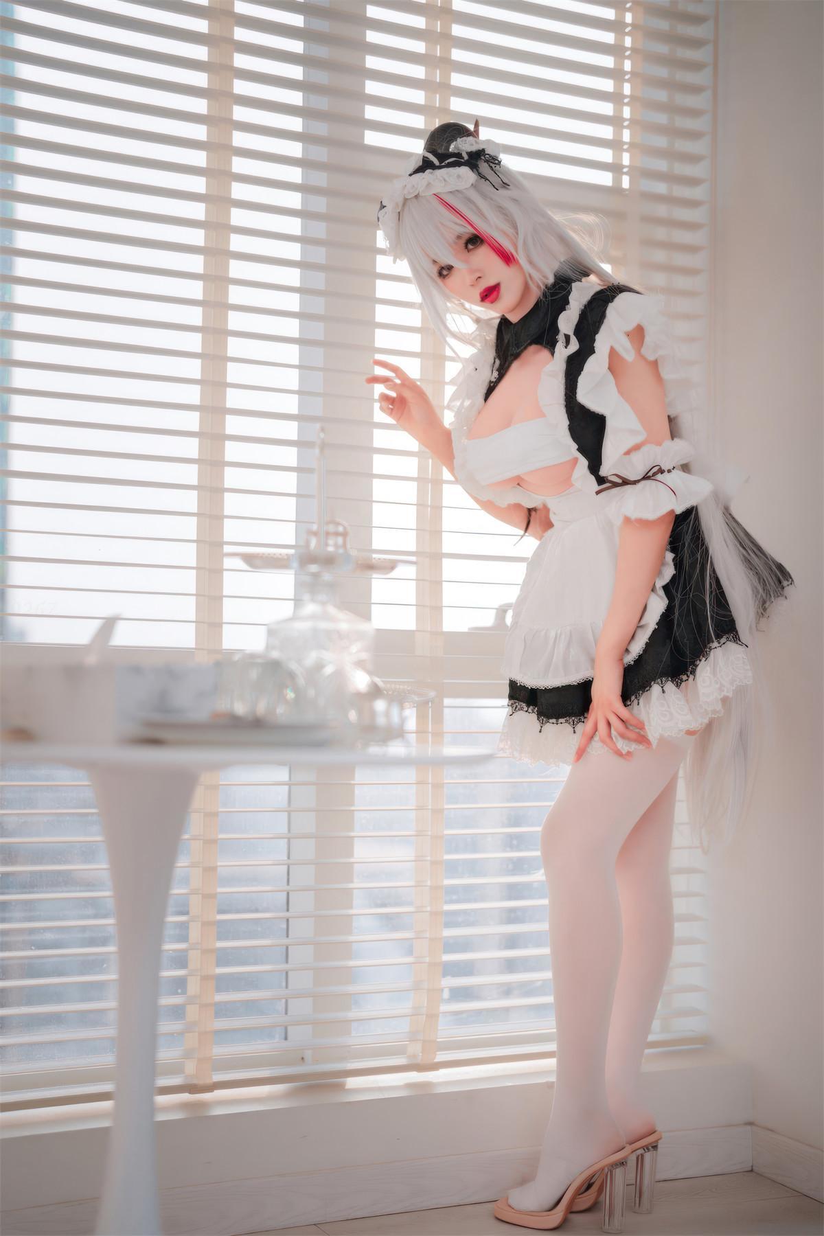 Cosplay 轩萧学姐 碧蓝航线 埃吉尔女仆(39)