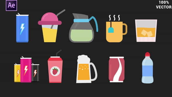 Drinks Animated Icons - VideoHive 34271871