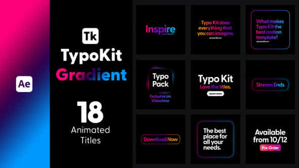 Typo Kit Gradient - VideoHive 44480076