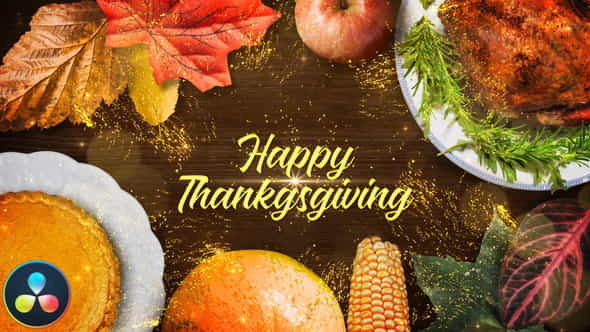 Thanksgiving Wishes - DaVinci Resolve - VideoHive 34598387