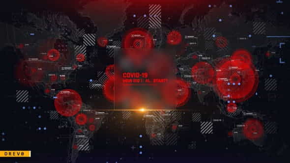 Virus Map Intro Corona Virus - VideoHive 26088745