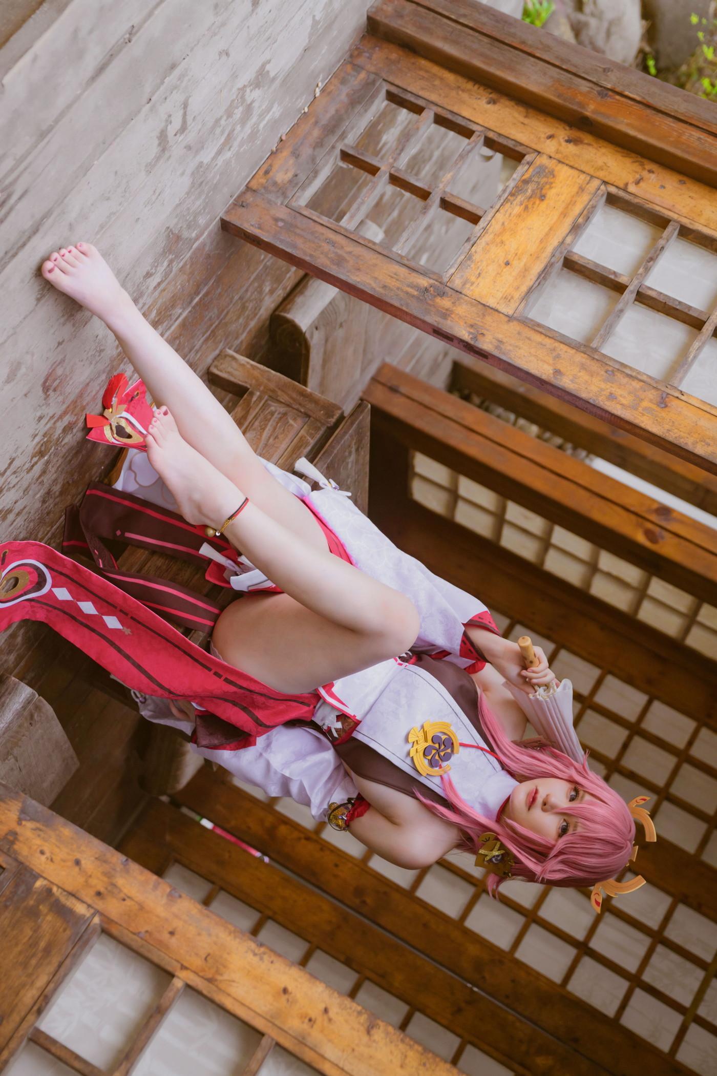 Cosplay 前羽_rr 原神 八重神子(47)