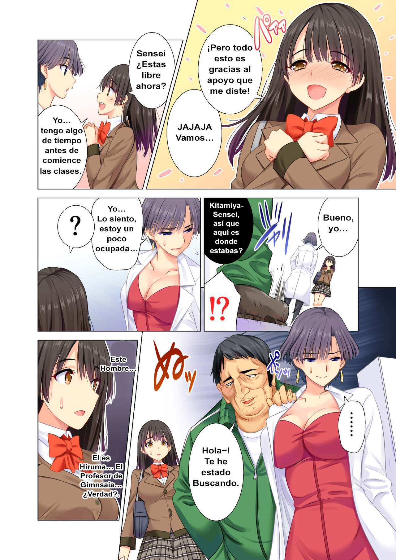 [Maguro Coffee (Aburi Salmon Maru)] Taiiku Kyoushi ni Kegasareta Yuri no Hanazono [Spanish]