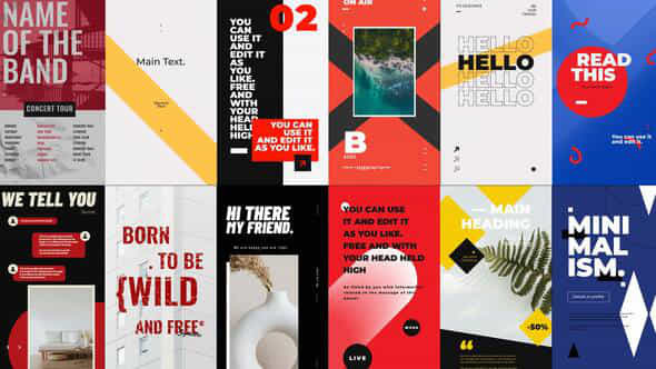 Bold Minimalism Stories Package - VideoHive 50470792
