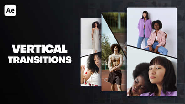 Stylish Vertical Transitions - VideoHive 57125339
