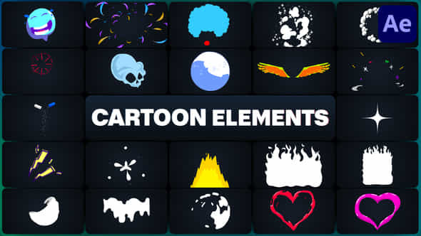 Cartoon Elements For After Effects - VideoHive 50342643