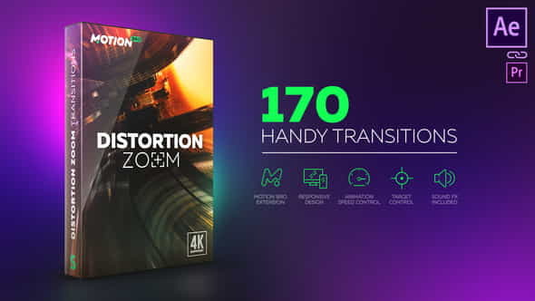 Distortion Zoom Transitions - VideoHive 21507643